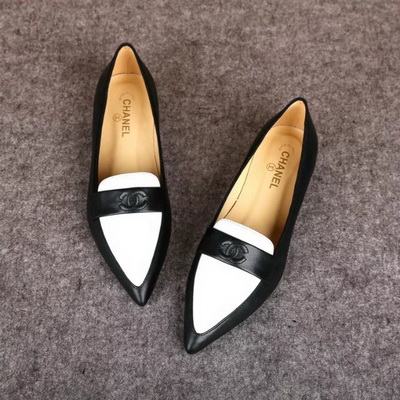 CHANEL Shallow mouth flat shoes Women--046